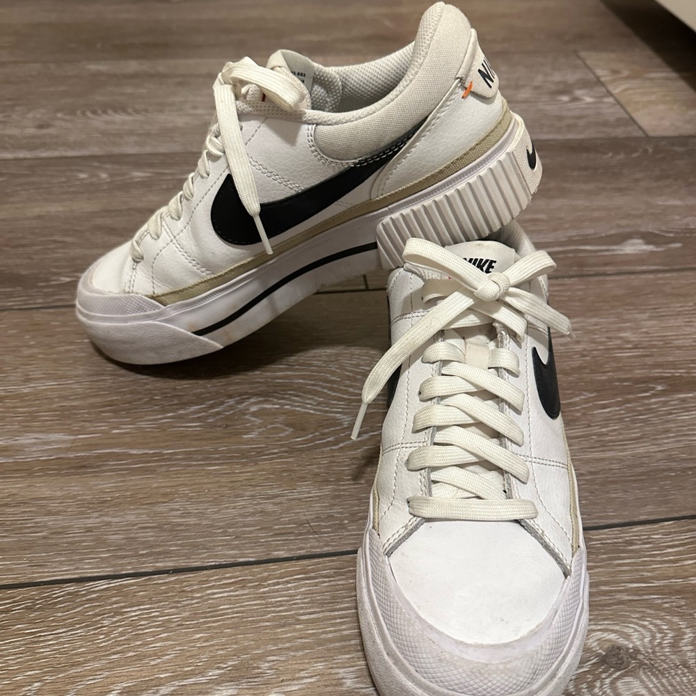 Nike Gray and White Athletic Shoes